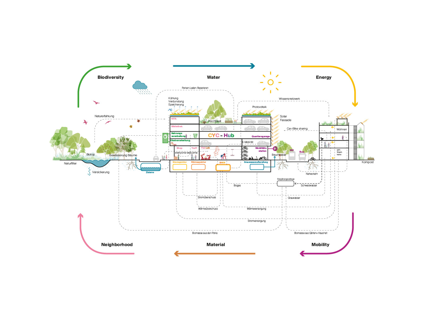 CYC- Hubs form the interface of the urban metabolism